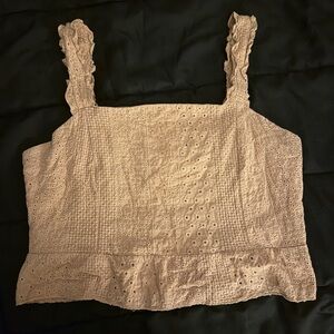 Lace Eyelet Crop Top